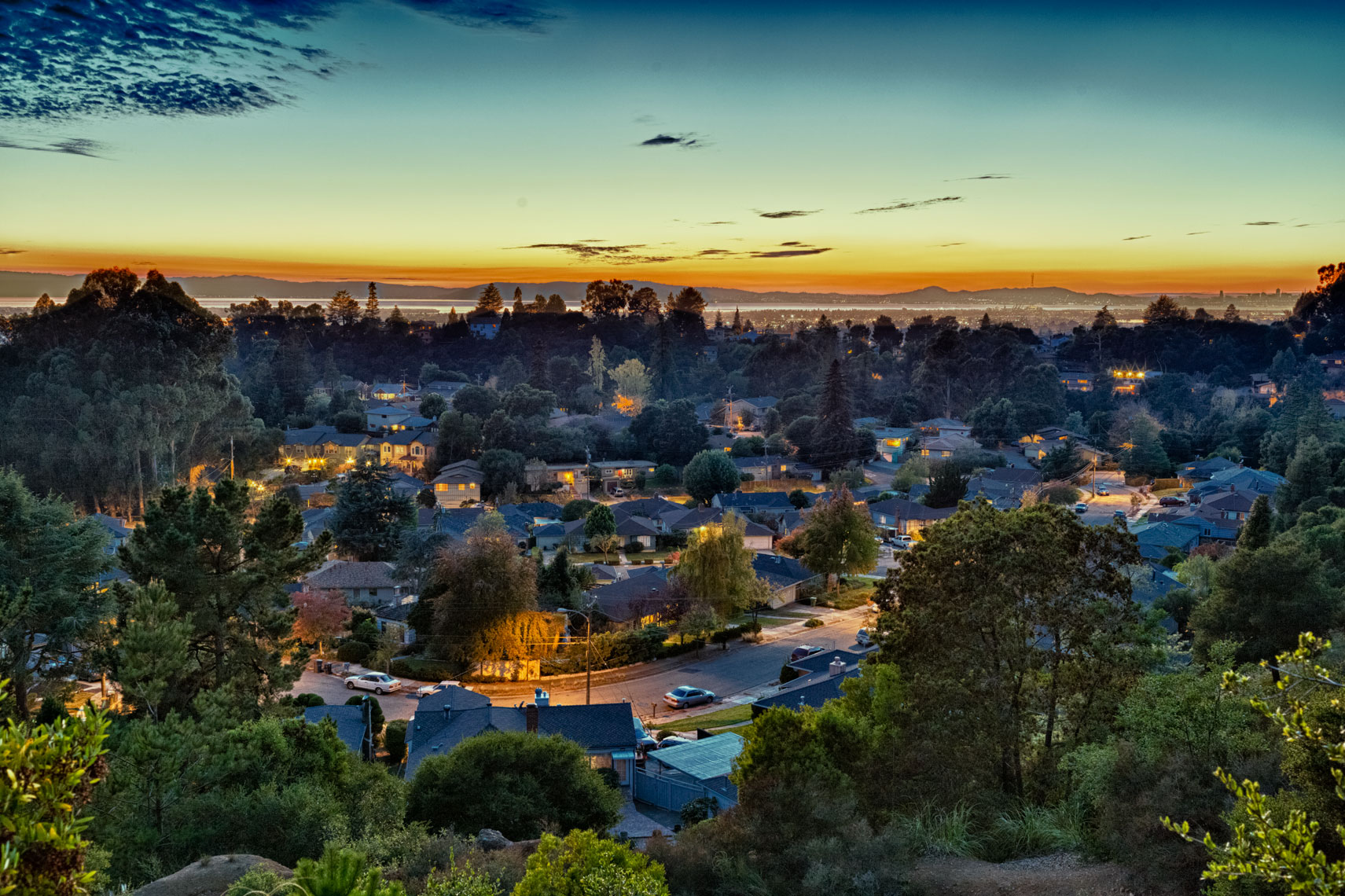 Leona Heights  sunset Oakland